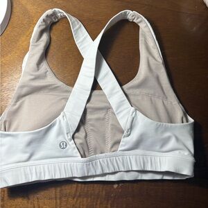 lululemon athletica White Cross-Back Sports Bra